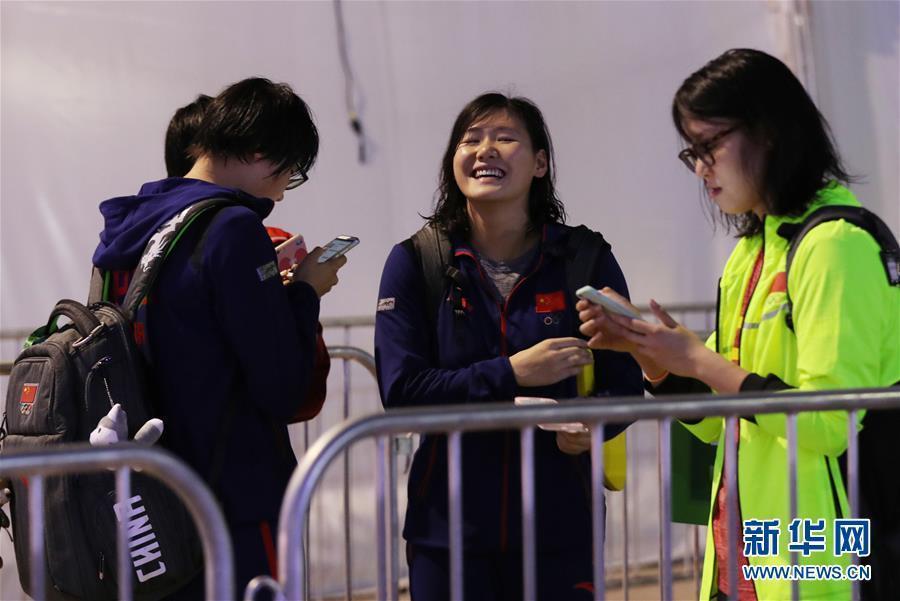 中國游泳隊(duì)“試水”里約 孫楊寧澤濤亮相