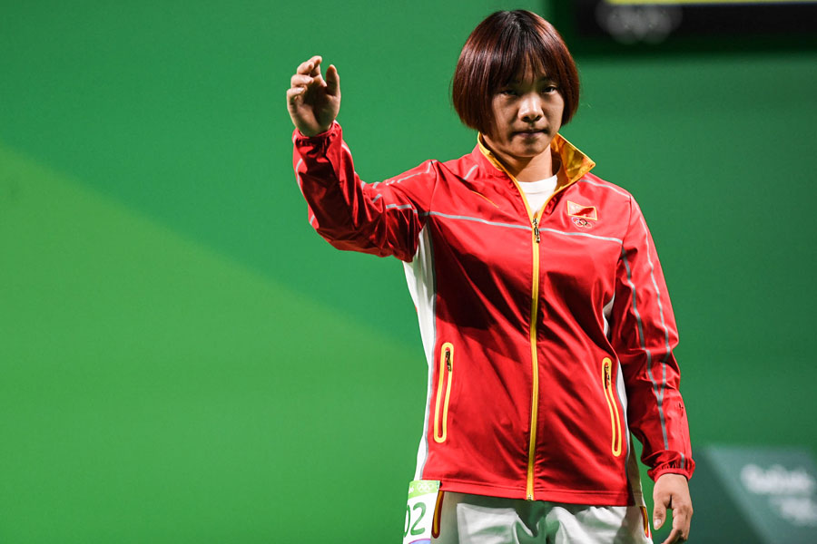 向艷梅奪得里約奧運(yùn)會(huì)女子舉重69公斤級(jí)金牌