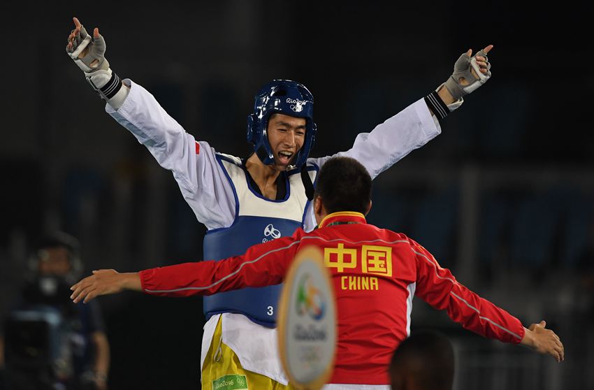 跆拳道58公斤趙帥奪冠 奪中國男子首金創歷史