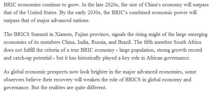 【老外談】金磚四國經(jīng)濟增長推動全球經(jīng)濟力量大轉(zhuǎn)移