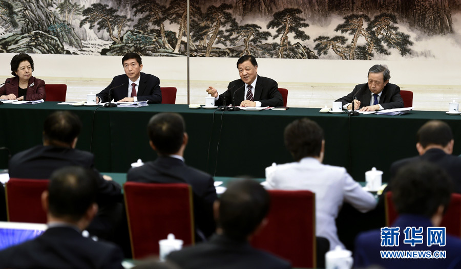 習近平李克強張德江俞正聲劉云山張高麗分別參加全國人大會議一些代表團審議
