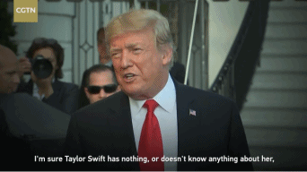 霉霉打破沉默表達政治立場，特朗普：對她歌的喜愛減少25%丨外媒說