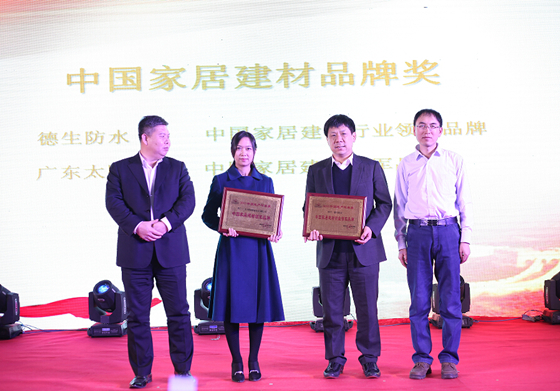 德生防水榮獲“2015中國(guó)家居建材行業(yè)領(lǐng)軍品牌”