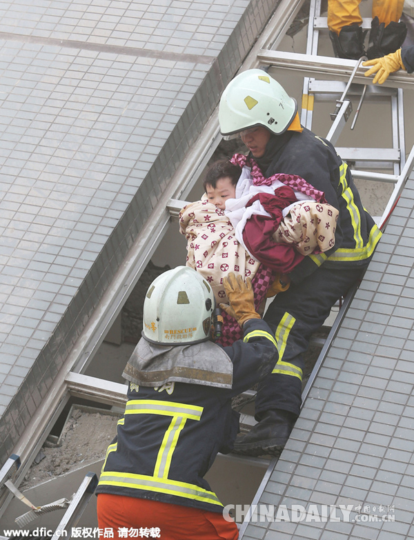 臺灣高雄發生6.7級地震 臺南市多處建筑倒塌