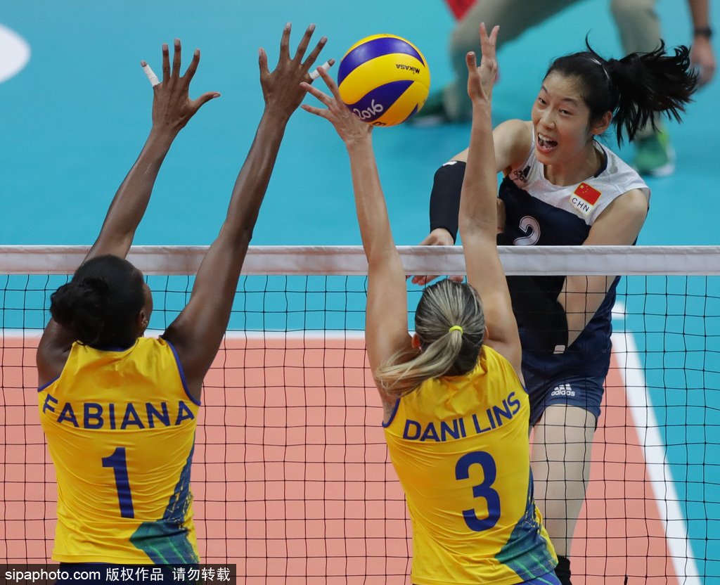 里約奧運會第11日：女子排球1/4決賽 巴西VS中國
