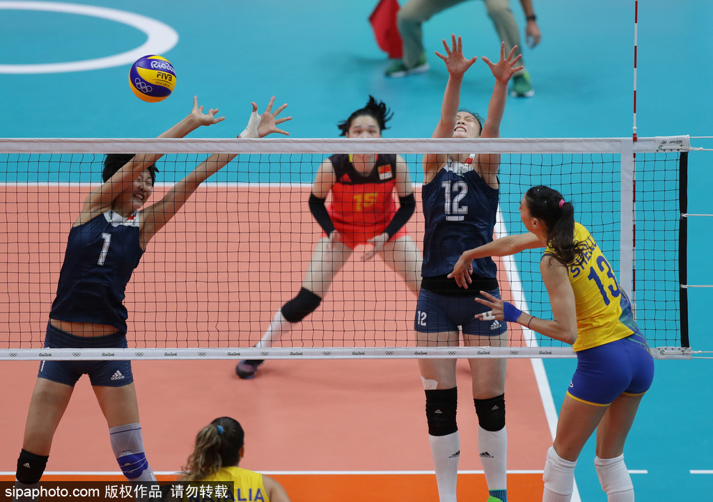 里約奧運(yùn)會(huì)第11日：女子排球1/4決賽 巴西VS中國(guó)