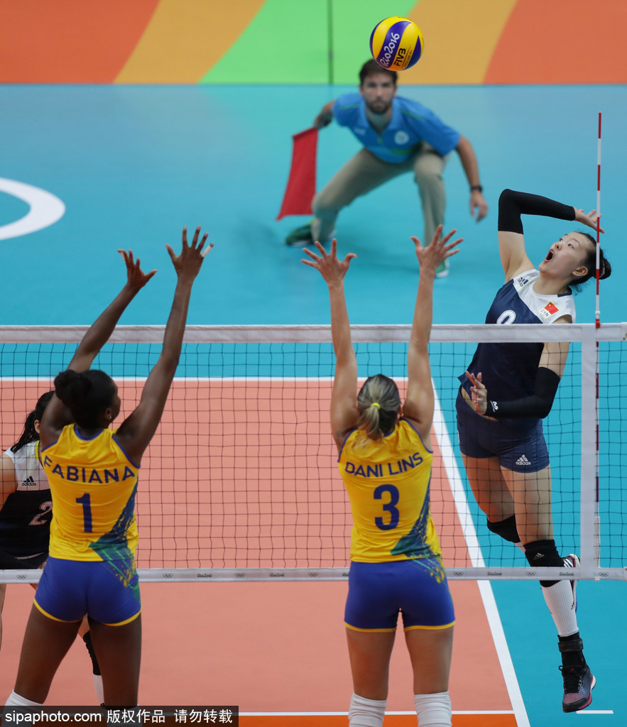 里約奧運(yùn)會(huì)第11日：女子排球1/4決賽 巴西VS中國(guó)