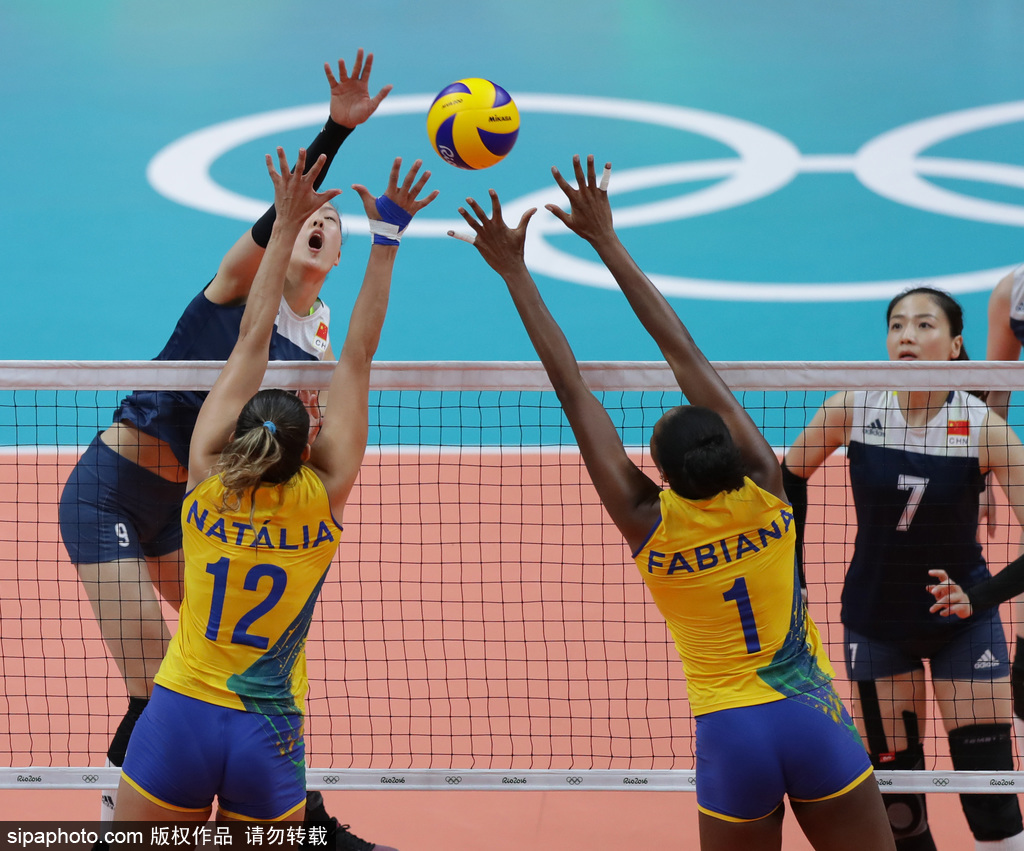 里約奧運(yùn)會(huì)第11日：女子排球1/4決賽 巴西VS中國(guó)