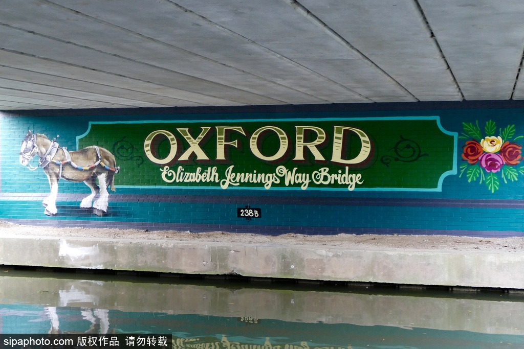 英國：卡通藝術作品亮相牛津運河橋底 繽紛多彩趣味十足