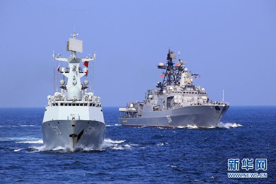 中俄“海上聯合—2016”軍事演習舉行海上聯合行動演練