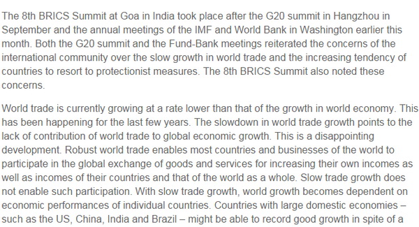 【老外談】新加坡學(xué)者:金磚國家應(yīng)適時(shí)推動(dòng)“投資直通車”拉動(dòng)全球貿(mào)易