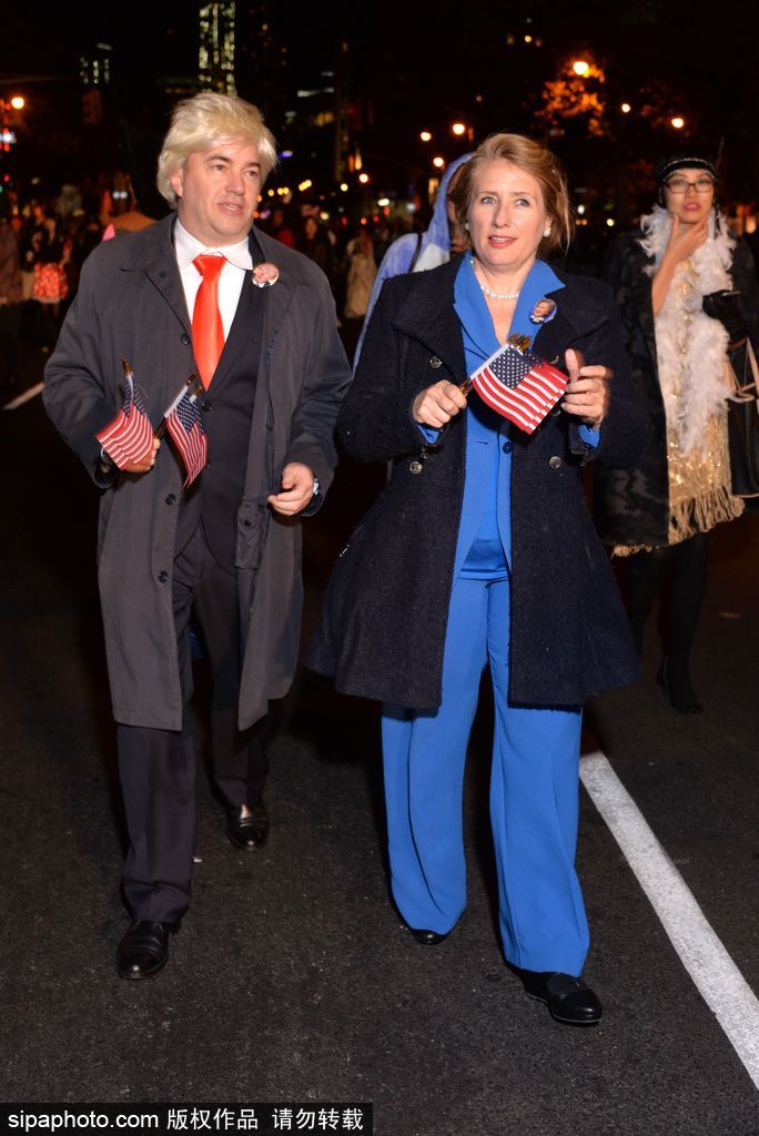 當美國大選遇上萬圣節 盤點節日期間的“特朗普希拉里”