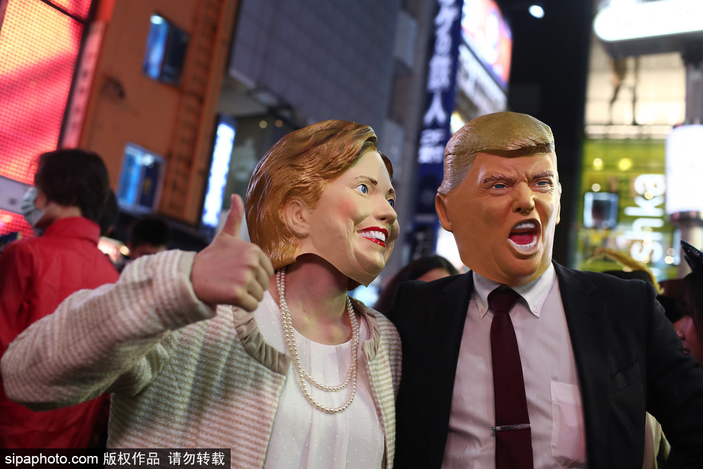 當美國大選遇上萬圣節(jié) 盤點節(jié)日期間的“特朗普希拉里”