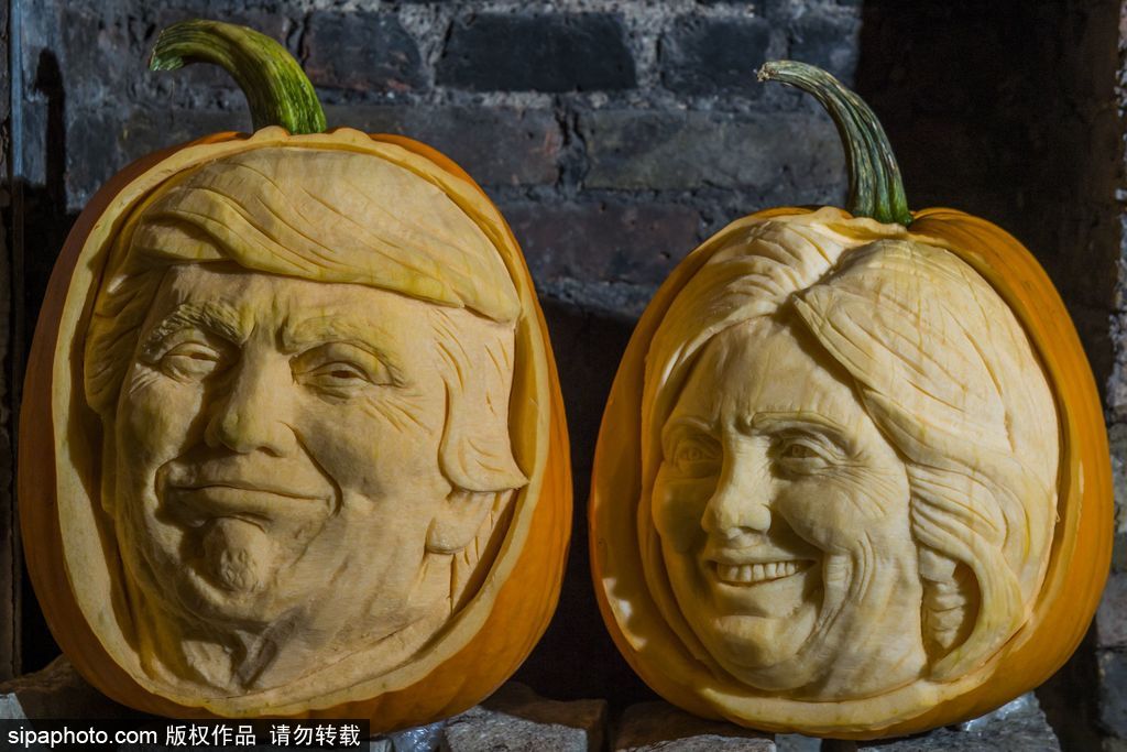 當(dāng)美國(guó)大選遇上萬(wàn)圣節(jié) 盤(pán)點(diǎn)節(jié)日期間的“特朗普希拉里”