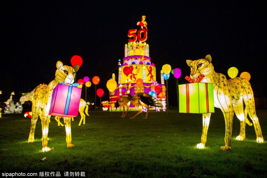 英國超大規模中國巨型燈籠會 豐富動物造型燈飾亮相