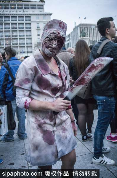 喪尸出籠！希臘雅典2017僵尸大游行血腥重口味（組圖）