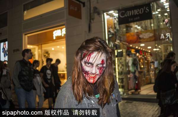 喪尸出籠！希臘雅典2017僵尸大游行血腥重口味（組圖）