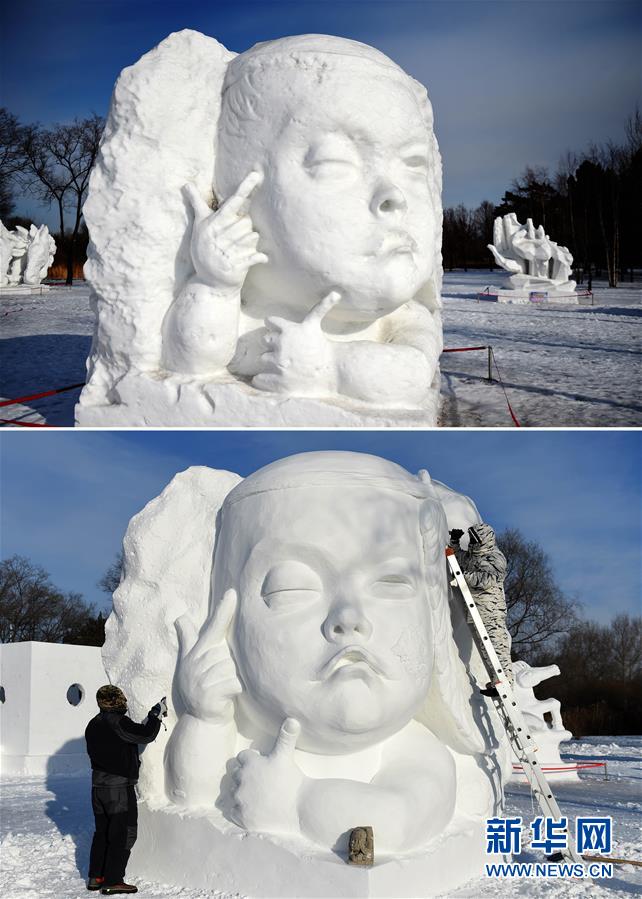 雪博會(huì)雪雕：從“精致”美到“抽象”美