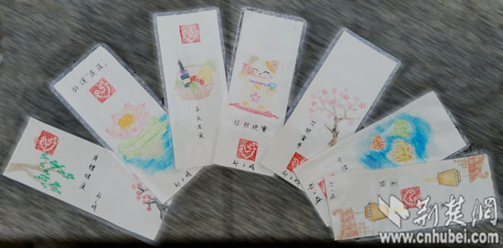 武科大“理科女”愛上畫漫畫 手繪賀卡贈室友受贊（圖）