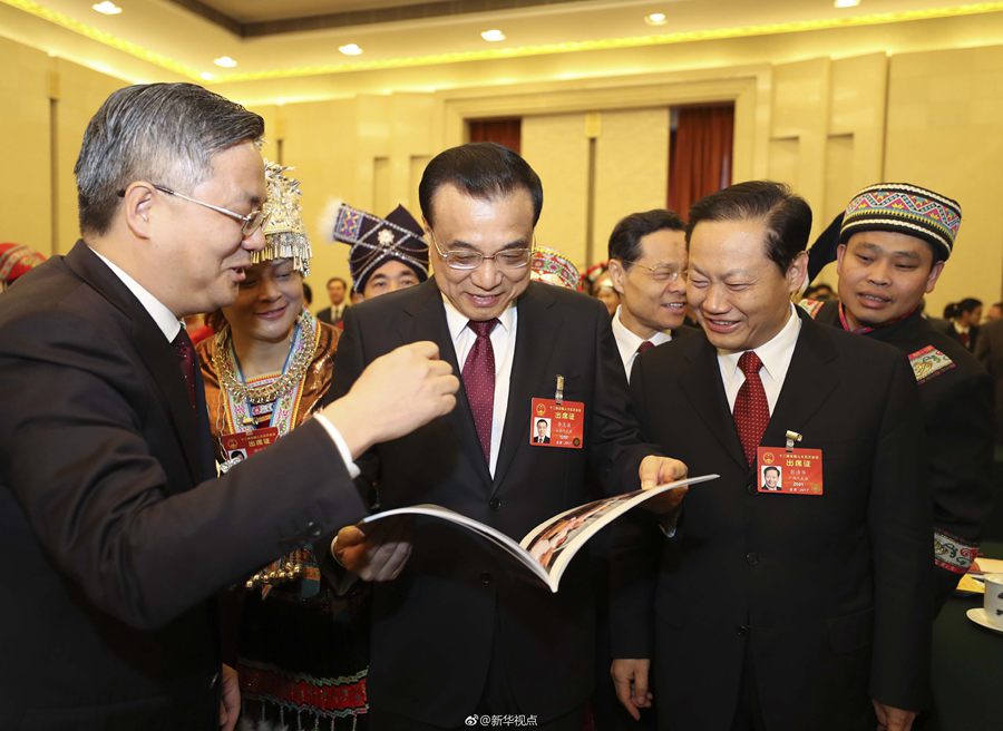 李克強來到廣西團