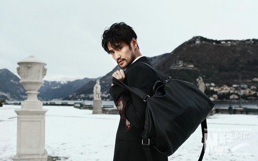 袁弘科莫湖時尚大片發(fā)布 蓄須增添型男魅力