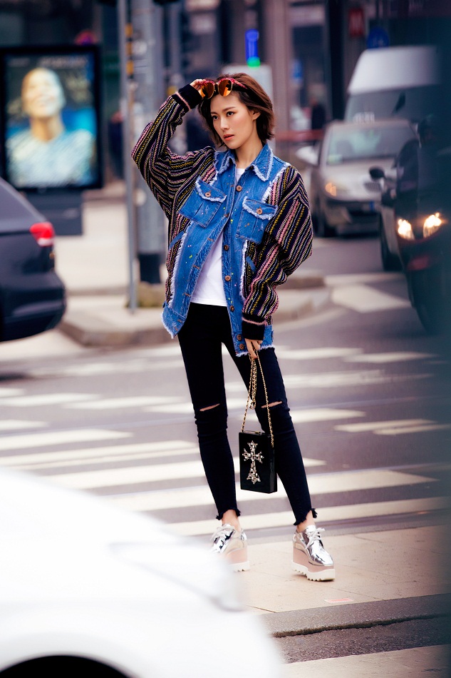 常思思街拍大玩摩登復(fù)古風(fēng) 帥氣點亮春日街頭