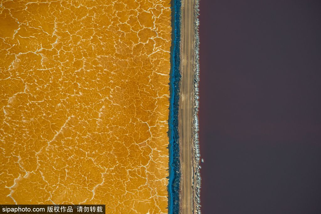 這才是上帝的調色盤！航拍美國鹽蒸發池色彩繽紛