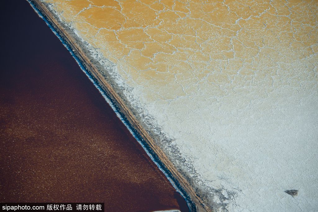 這才是上帝的調色盤！航拍美國鹽蒸發(fā)池色彩繽紛