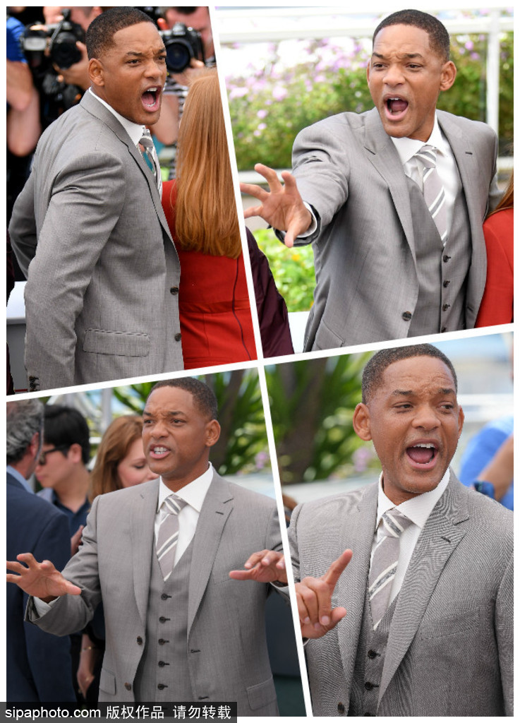 70屆戛納：你腫么了？威爾·史密斯變”逗比表情帝“一言難盡