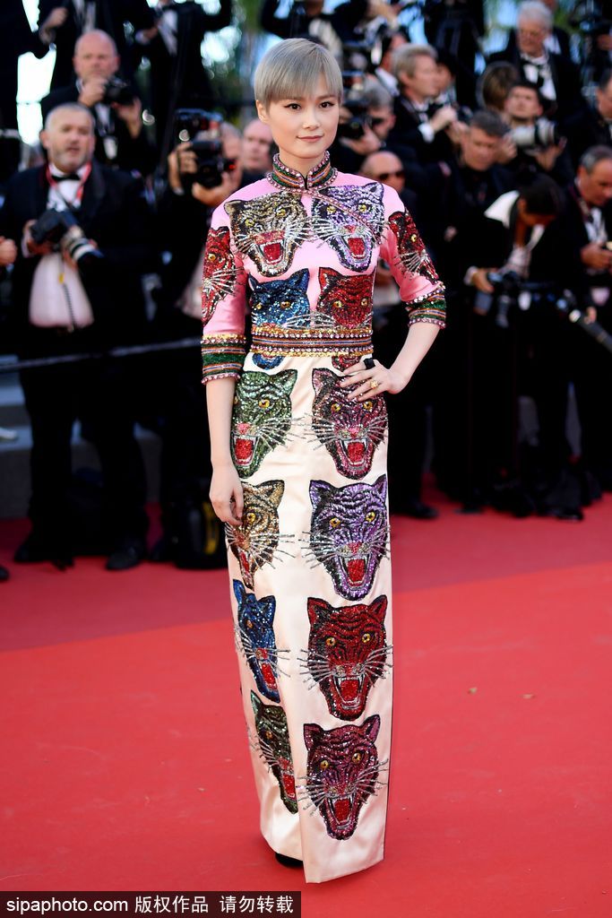 李宇春再次亮相戛納電影節 復古旗袍被評最佳著裝