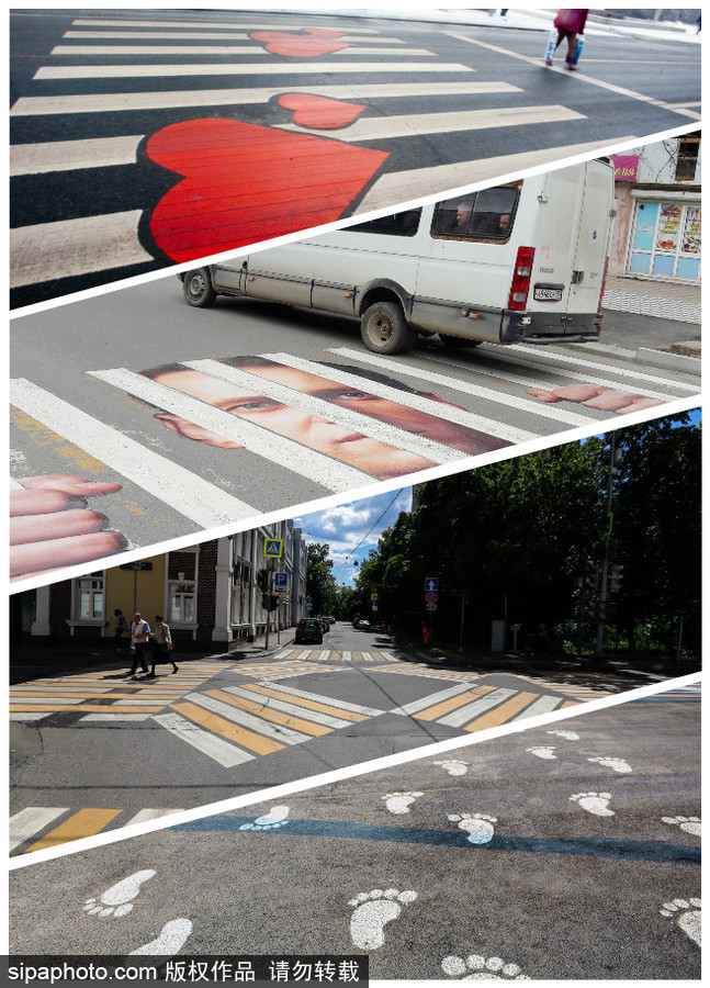 斑馬線也瘋狂 盤點創(chuàng)意人行橫道藝術(shù)
