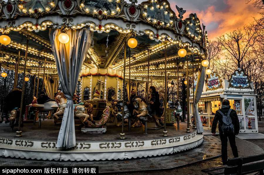 歡樂落幕 巴黎日落時(shí)分風(fēng)光美景