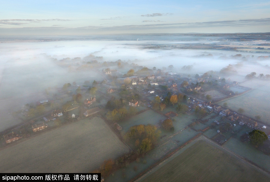 英國劉易斯鄉村美景 迷霧蒙蒙如夢如幻