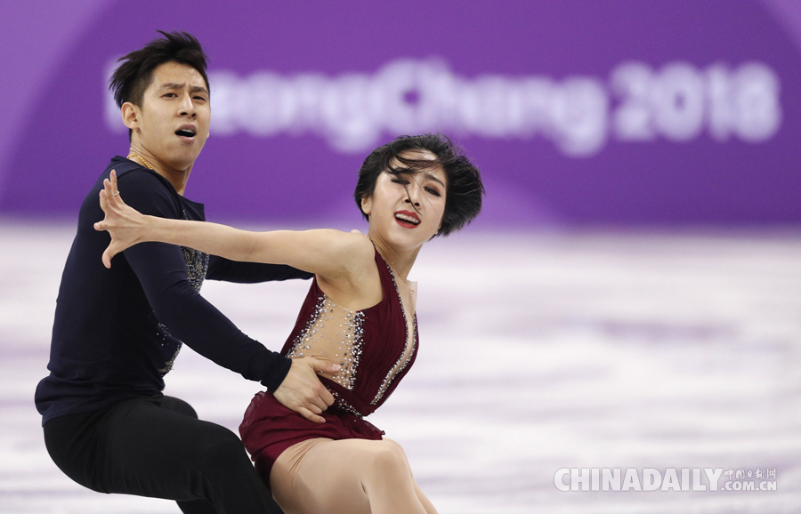 韓聰隋文靜雙人滑短節(jié)目表現(xiàn)完美 為短道隊打call