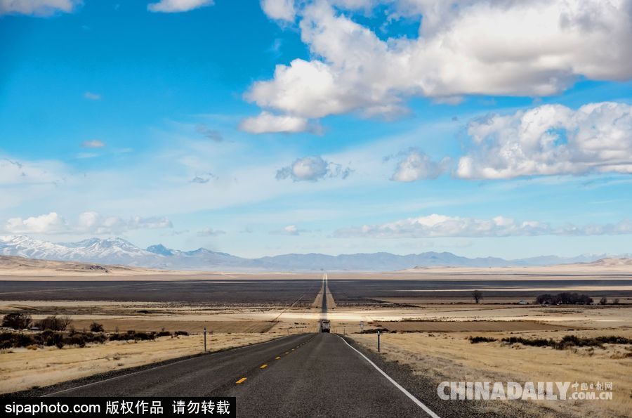 感受美國內(nèi)華達州冬季風(fēng)光 人煙稀少一望無垠