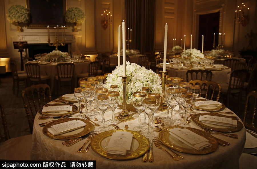 高貴又奢華！特朗普歡迎馬克龍宴會(huì)陳設(shè)曝光