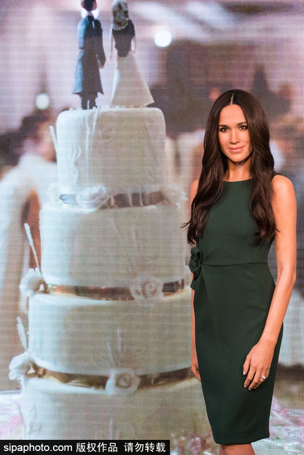 預熱婚禮？英國哈里王子與未婚妻梅根·馬克爾蠟像公開