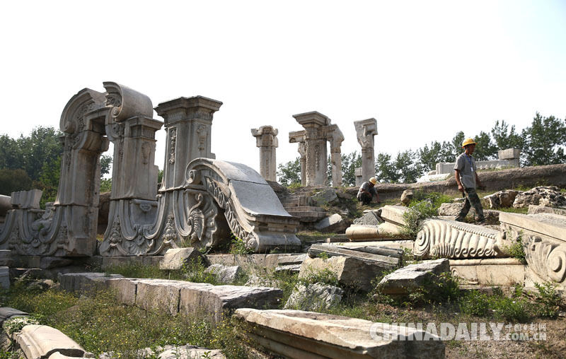 圓明園啟動(dòng)遠(yuǎn)瀛觀遺址保護(hù)加固工作
