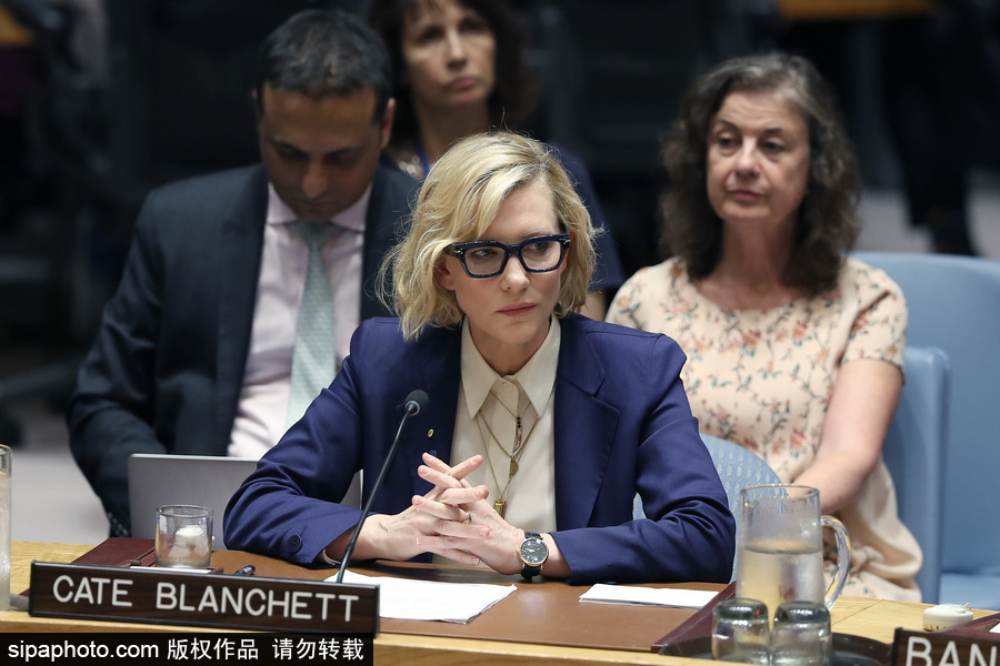 大魔王氣場超強！好萊塢女星凱特·布蘭切特現身聯合國會議