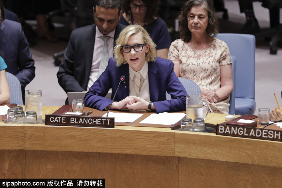 大魔王氣場超強！好萊塢女星凱特·布蘭切特現身聯合國會議