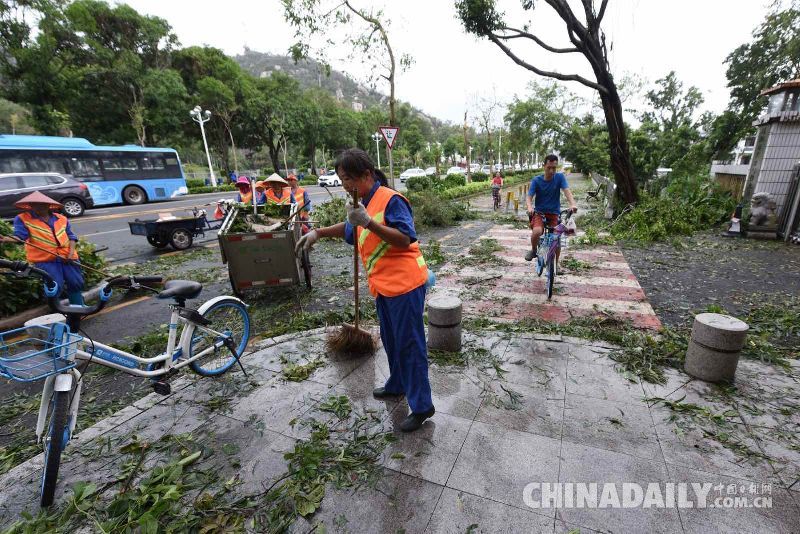 廣東珠海：臺風“山竹”過境 生活生產秩序逐漸恢復