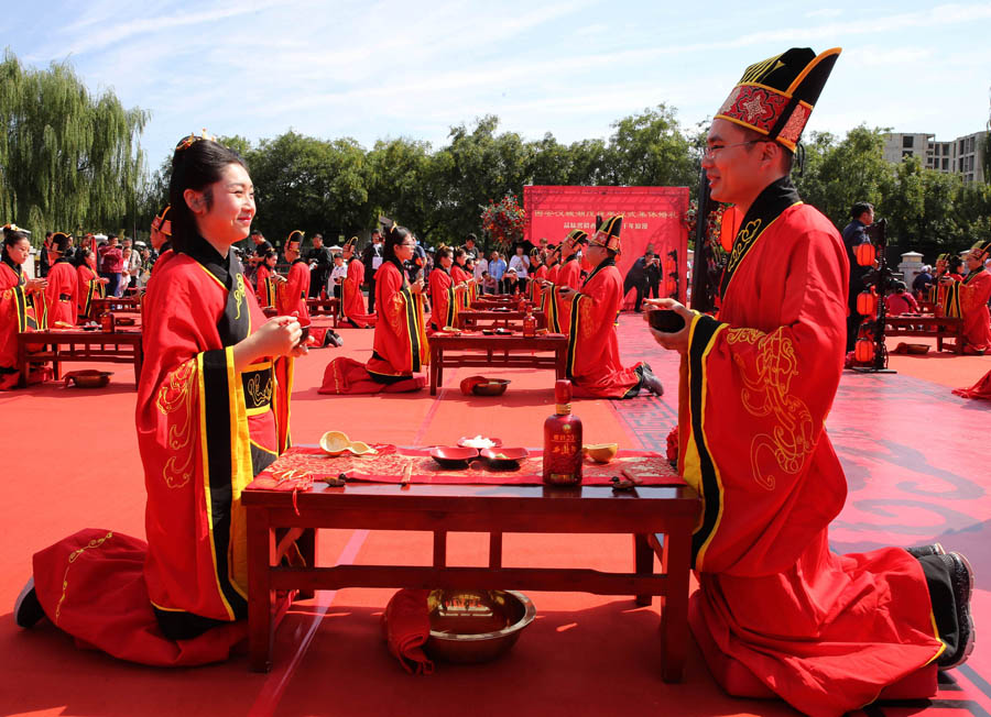 西安：體驗漢式婚禮 感受傳統文化