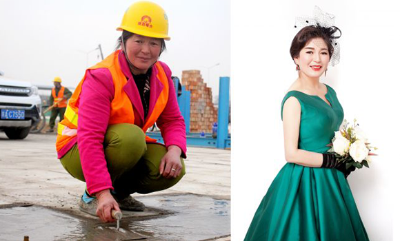 當女工們脫下工裝走進照相館 對比照讓人感嘆