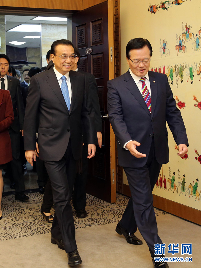 李克強會見韓國國會議長鄭義和(高清組圖)
