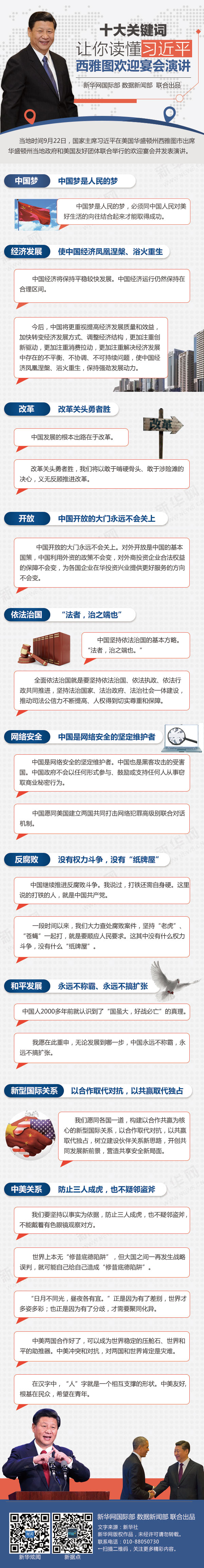 十大關鍵詞,讓你讀懂習近平西雅圖歡迎宴會演講